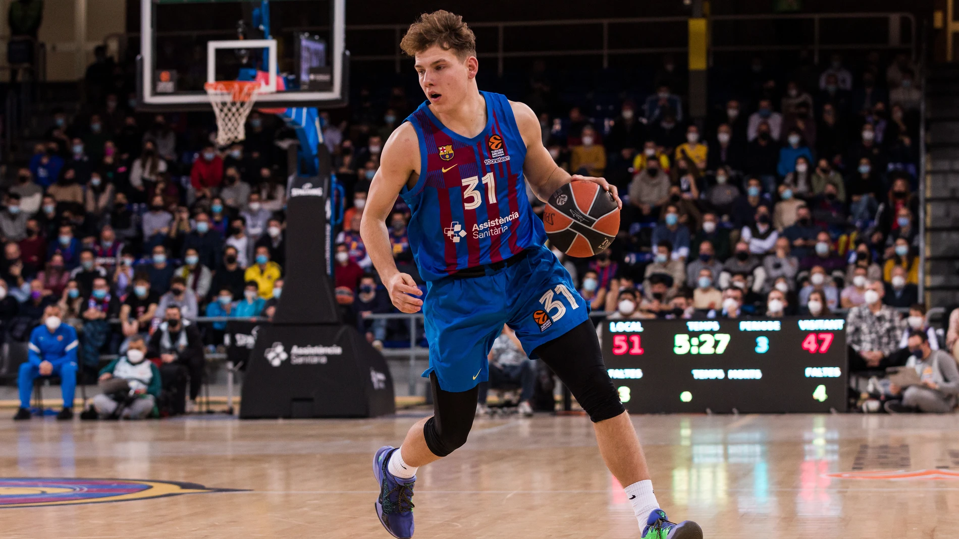 Rokas Jokubaitis fue el jugador decisivo del Barça en la victoria ante el Anadolu Efes