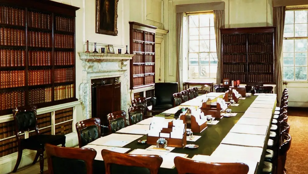 La sala de Gabinete, donde todos los jueves se reúne el Consejo de Ministros