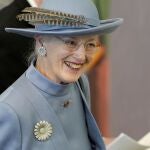 La reina Margarita de Dinamarca acude al Parlamento a una ceremonia por sus 50 años en el trono