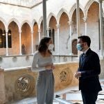 La ministra Irene Montero y el presidente de la Generalitat Pere Aragonès