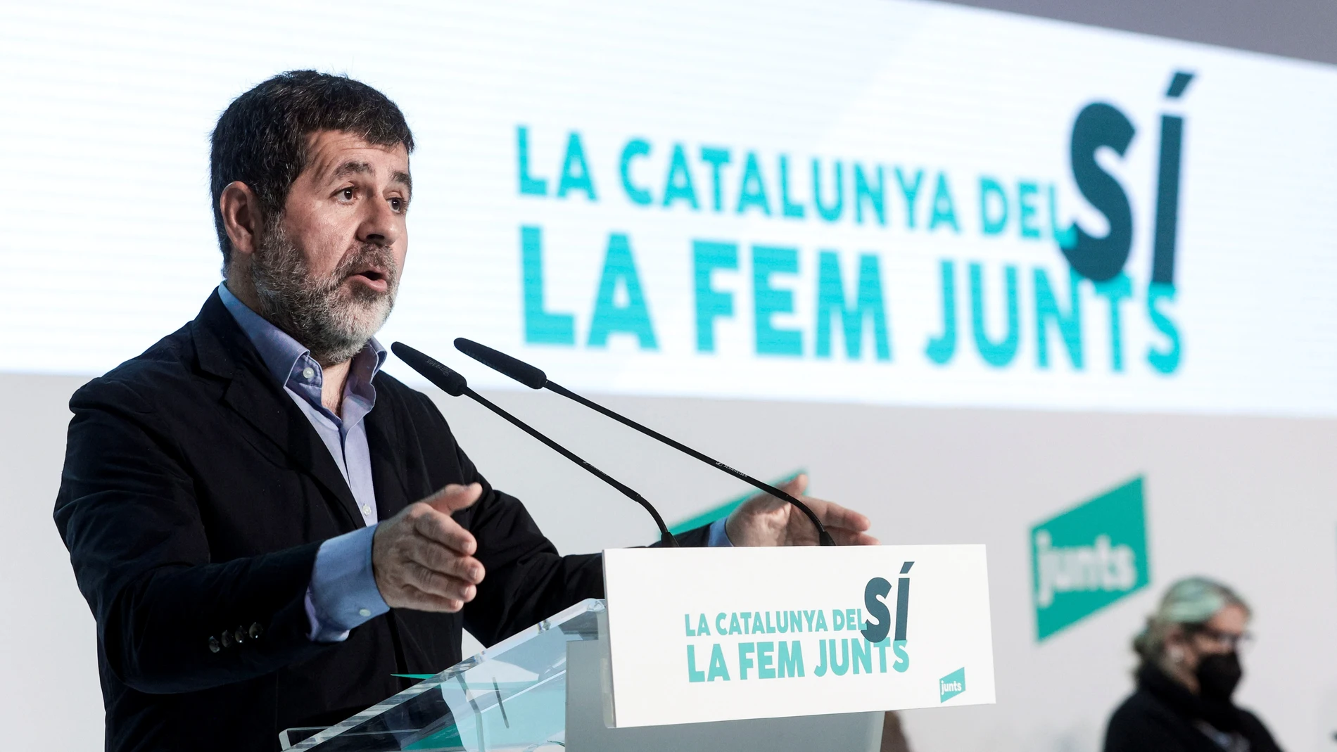 El secretario general de JxCat, Jordi Sànchez, en un acto del Consell Nacional de su partido celebrado hace unos días