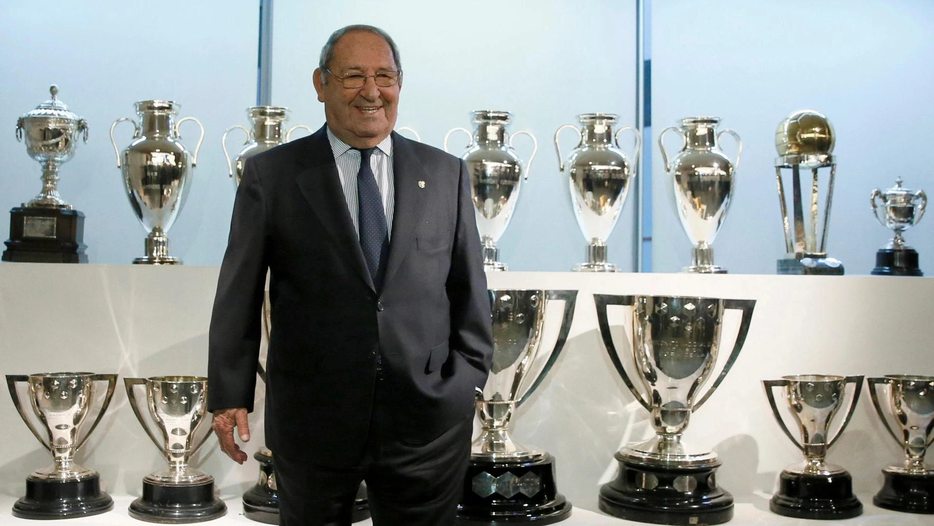 Paco Gento, el único jugador que ha ganado seis Copas de Europa.