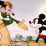 Mortimer, a la izquierda, junto a Mickey Mouse