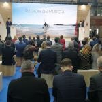 Imagen realizada por el Instituto de Turismo de la Región de Murcia durante la comparecencia de Fernando López Miras en Fitur