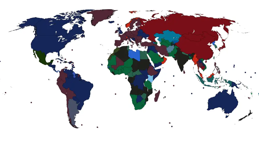 Los colores de los pasaportes de cada país en el año 2020 | Fuente: Wikipedia Commons