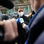 La ministra Irene Montero, durante su visita a Bilbao