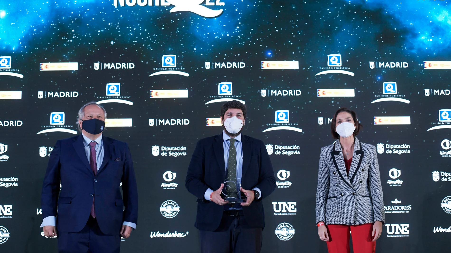 El presidente de la Comunidad, Fernando López Miras, recoge el ’Premio Q de Calidad Turística 2022’ CARM 20/01/2022