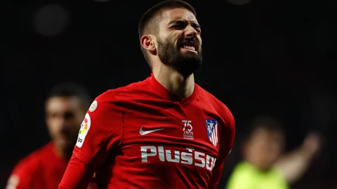 Yannick Carrasco con el Atlético de Madrid.