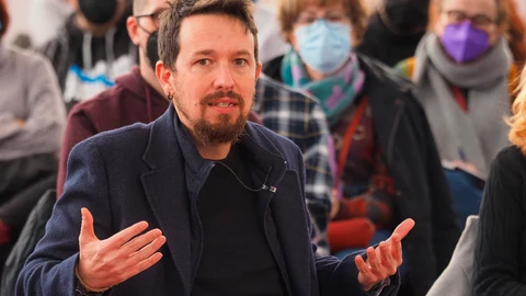 Pablo Iglesias, durante un acto en Valladolid donde aseguró: "Ya no soy político, puedo decir la verdad"