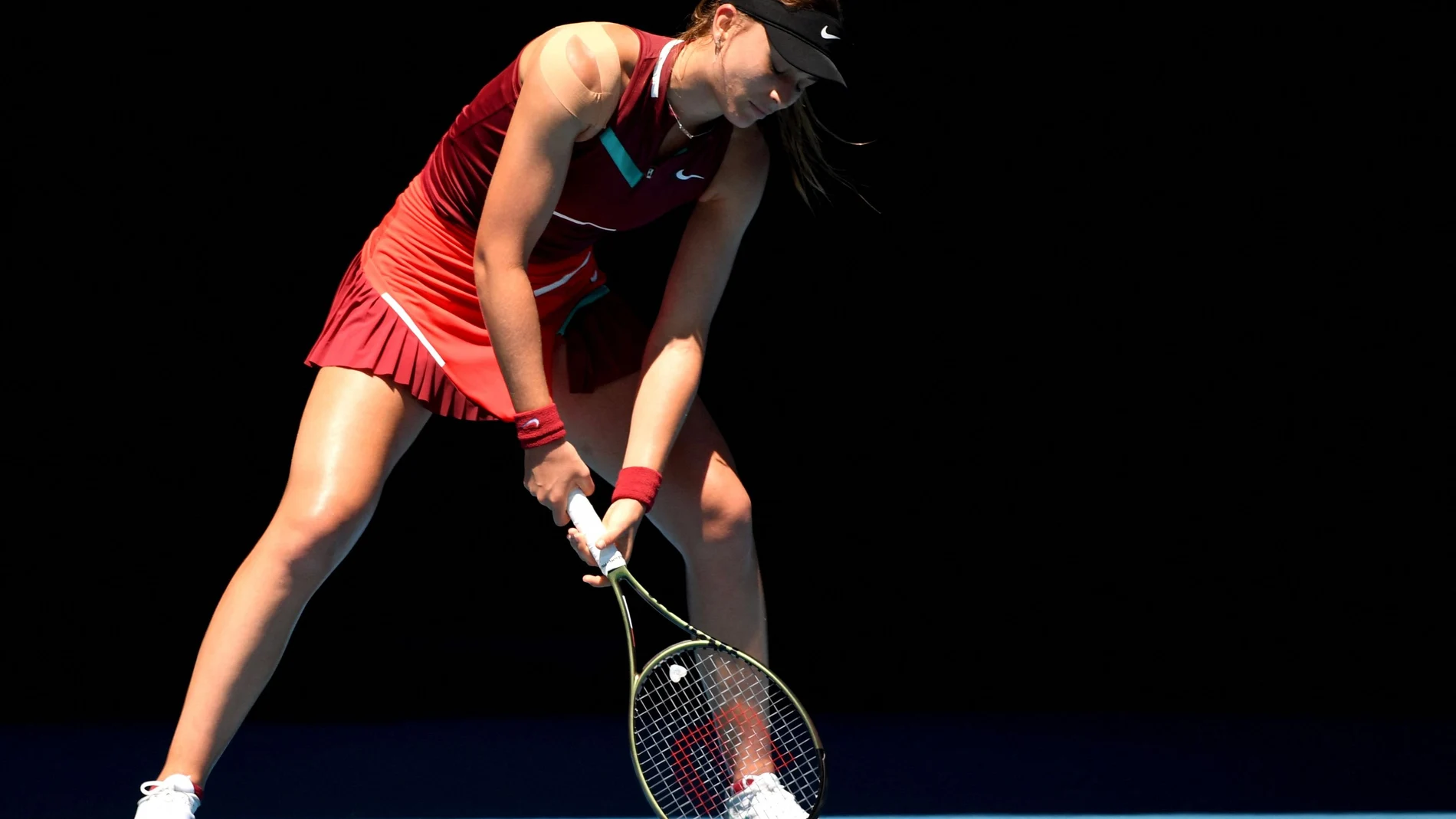Paula Badosa, resignada en el partido contra Madison Keys