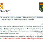 Encabezamiento del PDF adjunto a los "mails" fraudulentos en el que los cibercriminales suplantan la identidad de María Gámez, directora de la Guardia Civil.