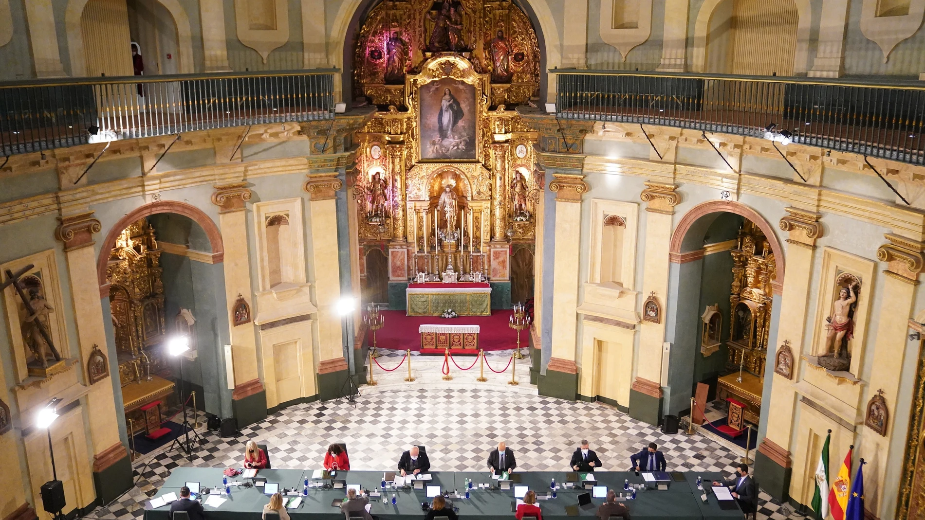 El Oratorio San Felipe Neri de Cádiz acogió la reunión semanal del ejecutivo autonómico .EFE/JUNTA DE ANDALUCÍA