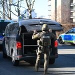 Despliegue de las fuerzas de seguridad de Alemania tras un ataque armado en un campus universitario en Heidelberg