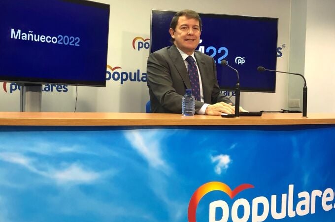 El presidente y candidato del PP, Alfonso Fernández Mañueco