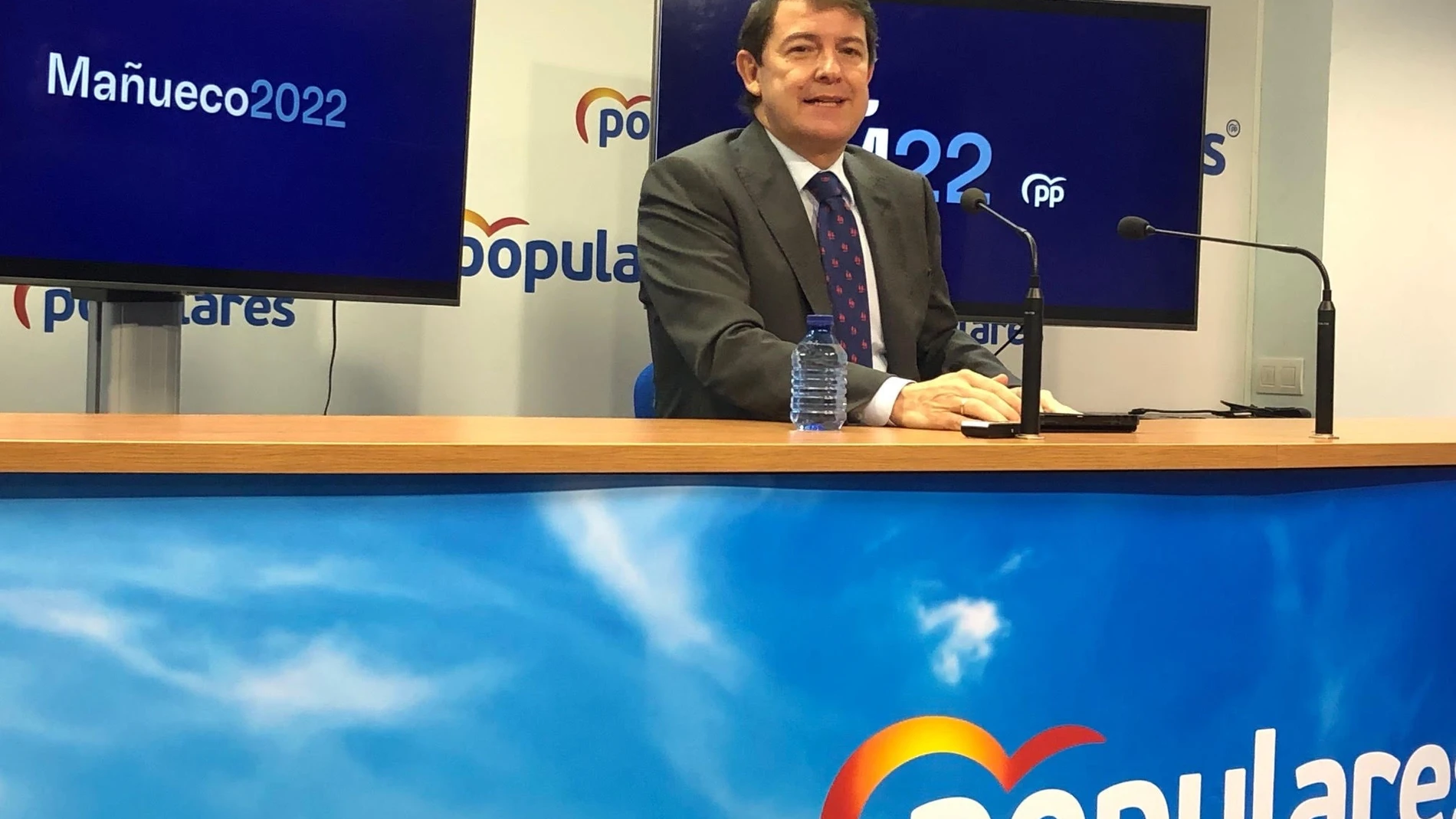 El presidente y candidato del PP, Alfonso Fernández Mañueco