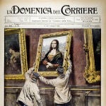 Una reconstrucción del robo de "La Gioconda" en la portada de "La Domenica del Corriere" de 1911.