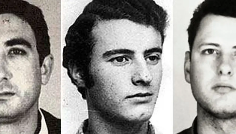 Los tres pistoleros: José Fernández Cerrá, Fernando Lerdo de Tejada y Carlos García Juliá