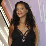 FILE - Singer and fashion icon Rihanna appears at an event to promote her new lingerie brand in New York, May 10, 2018. The Abu Dhabi-based Multiply Group, an investment firm linked to a top security official in the United Arab Emirates said Thursday, Jan. 27, 2022, that it has invested $25 million in Savage X Fenty, the lingerie company founded by megastar and business mogul Rihanna. (AP Photo/John Carucci, File)