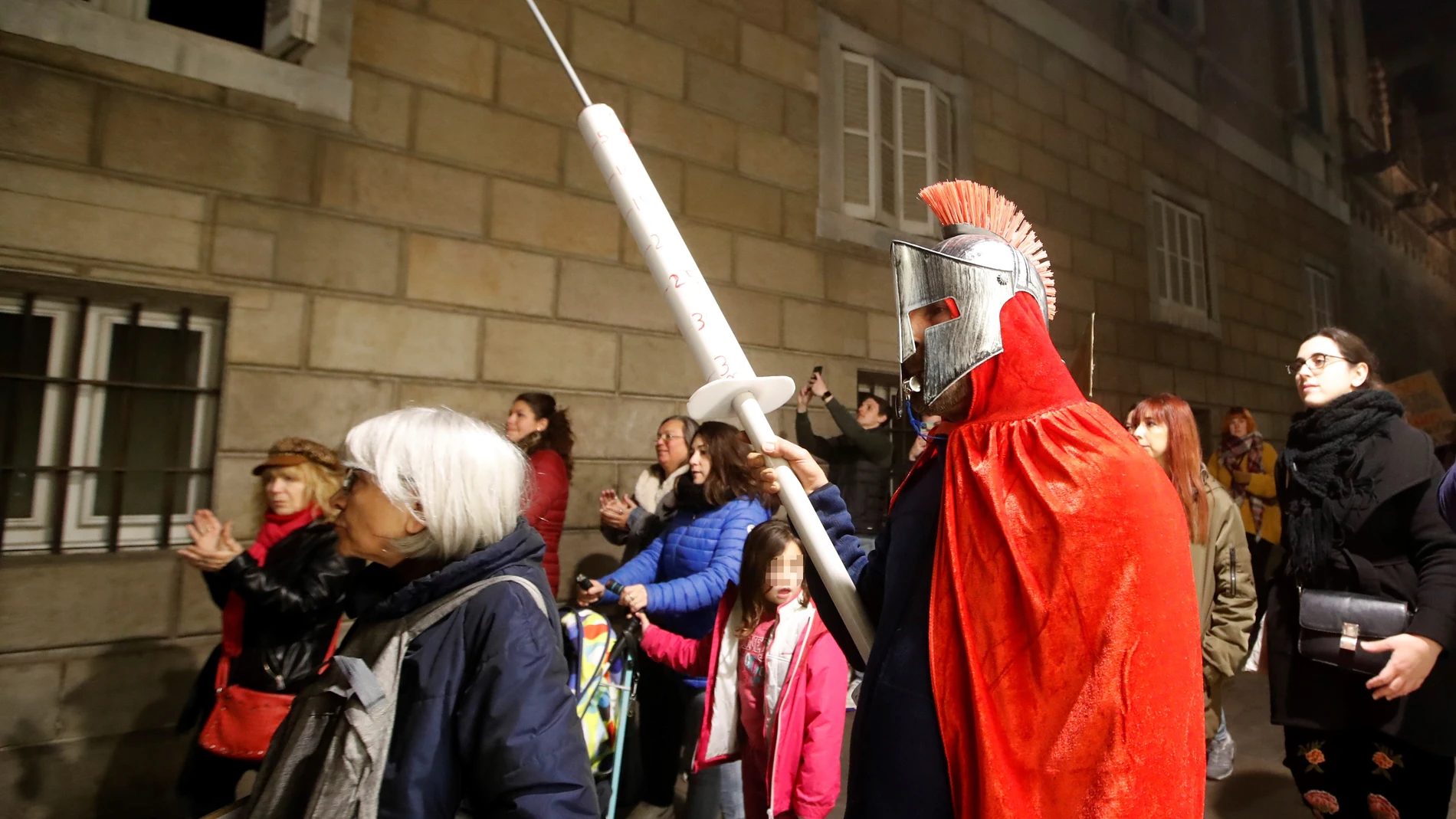 Asistentes a una manifestación antivacunas celebrada el pasado sábado en Barcelona