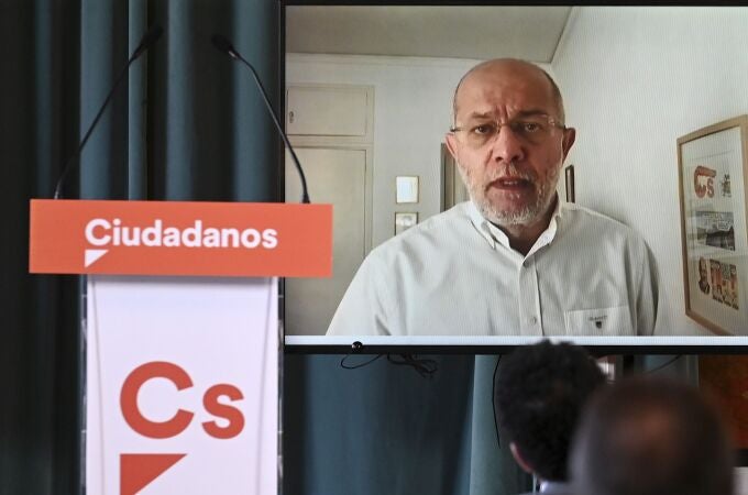 El candidato de Ciudadanos a la Presidencia de la Junta, Francisco Igea, participa de forma telemática