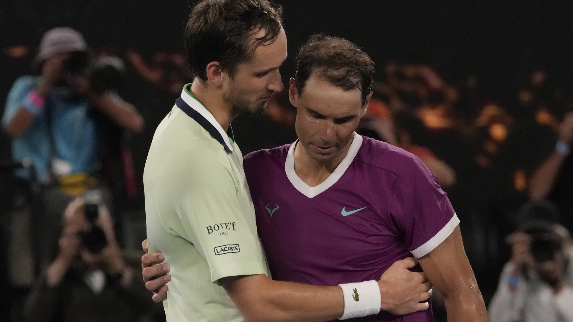 Rafael Nadal y Daniil Medvedev