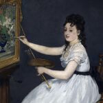 Retrato de Eva Gonzalès por Édouard Manet