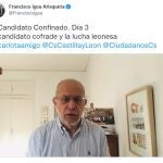 Francisco Igea, el candidato confinado, lanza un nuevo vídeo