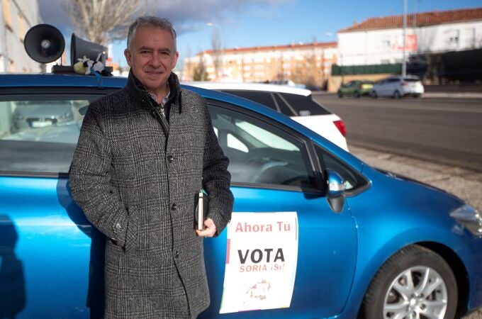 SORIA, 01/02/2022.-El candidato de la agrupación de electores de Soria ¡Ya!, Ángel Ceña