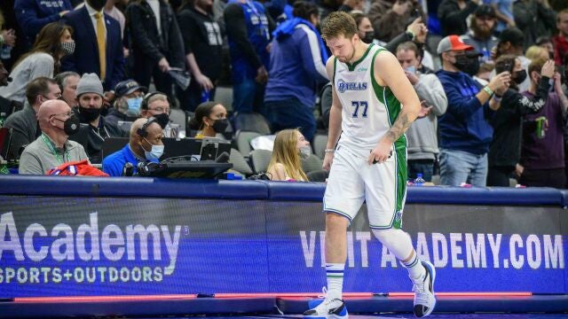 Doncic, durante el partido contra los Thunder