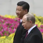 Los presidentes Xi Jinping Vladimir Putin en un encuentro en 2018