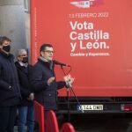 El ministro de la Presidencia, Félix Bolaños, en un acto electoral del PSOE en Soria el pasado sábado