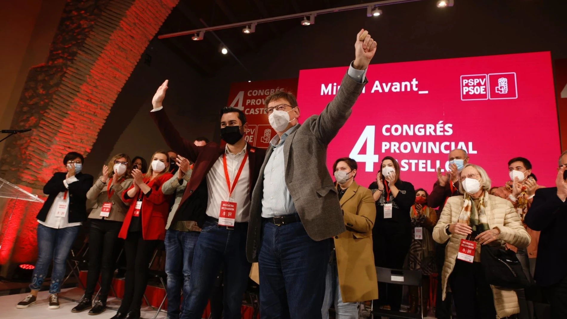 Ximo Puig durante el acto de clausura del 4º Congreso Provincial de Castellón