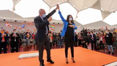 La presidenta de Ciudadanos, Inés Arrimadas, participa en el acto central de campaña de Ciudadanos Castilla y León junto al candidato a la Presidencia de la Junta de Castilla y León, Francisco Igea