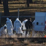 Levantamiento del cadáver de una mujer encontrado a tres kilómetros de Traspinedo, que se ha confirmado que era el de Esther López, a 5 de febrero de 2022, en Valladolid (España). El jefe de la Comandancia de la Guardia Civil de Valladolid, Miguel Recio, sospecha que podía tratarse del cadáver de Esther López de la Rosa, de 35 años vecina de Traspinedo, desaparecida el 13 de enero. 05 FEBRERO 2022 Photogenic/Claudia Alba / Europa Press 05/02/2022