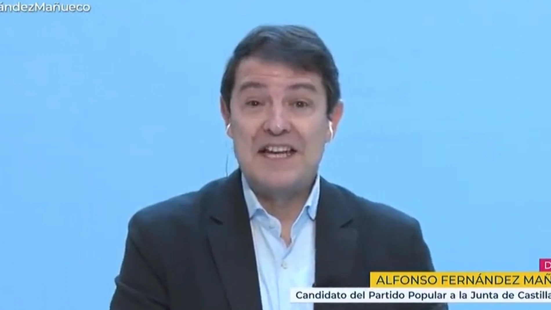 Fernández Mañueco, durante la entrevista en La Hora de La 1