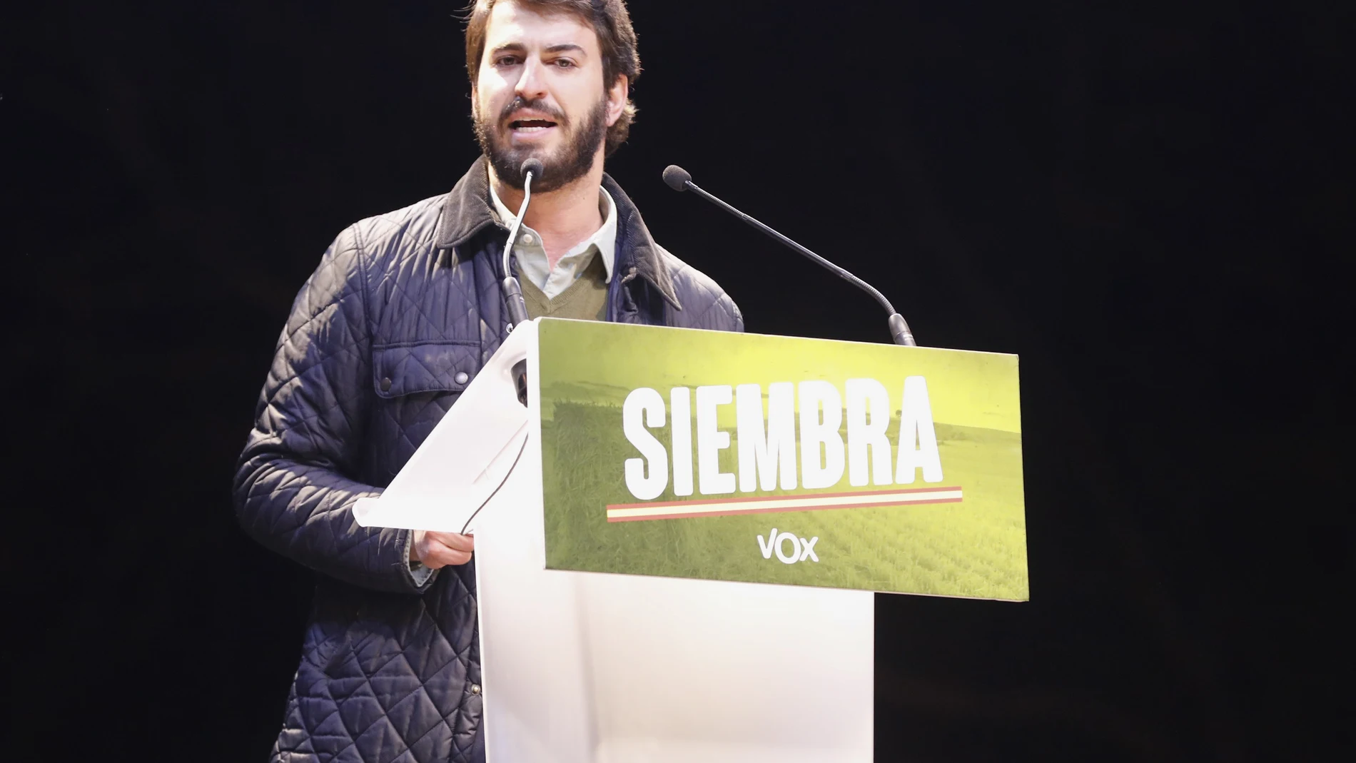 El candidato de VOX a la Presidencia de Castilla y León, Juan García-Gallardo