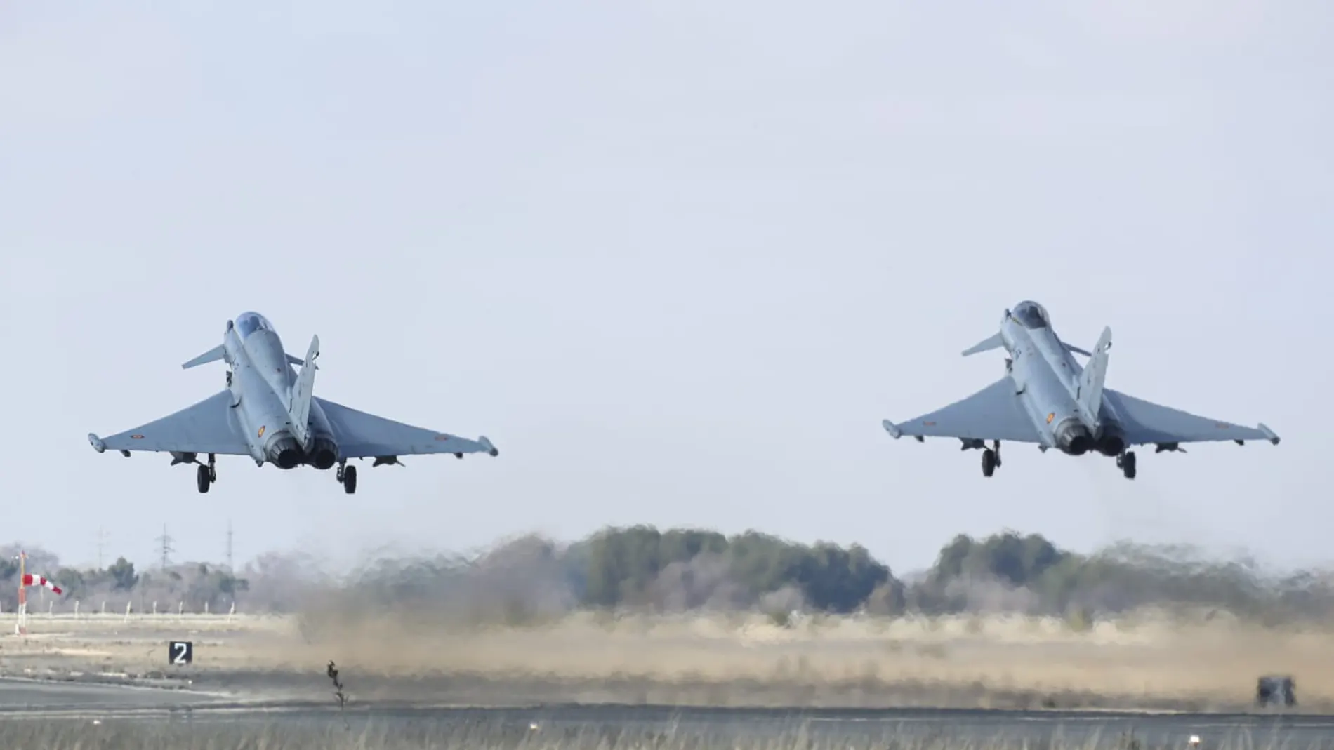 Dos cazas Eurofighter despegan de Albacete con destino a Bulgaria