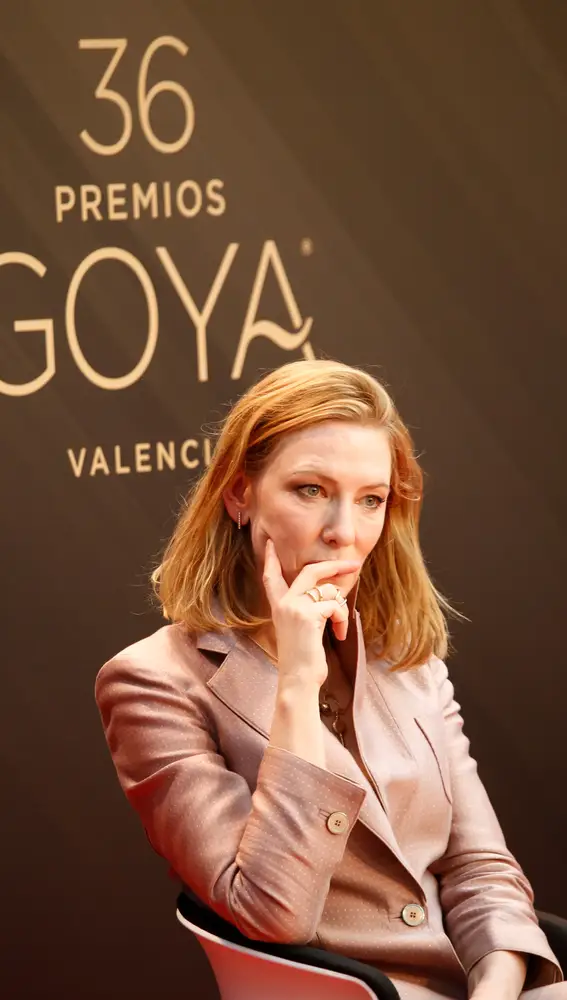 Cate Blanchett en la rueda de prensa en Les Arts de Valencia
