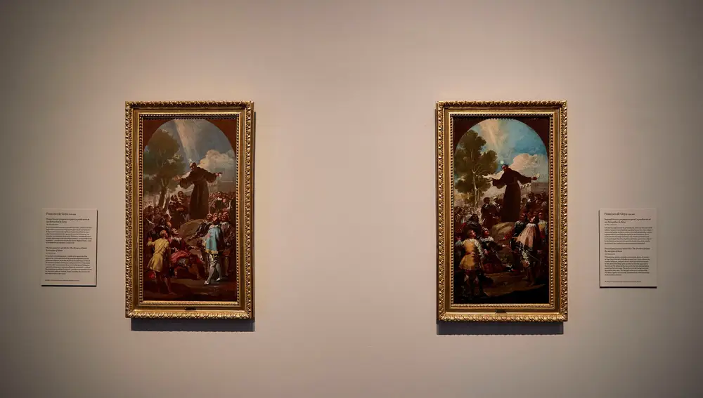 Los dos de los bocetos preparatorios de Francisco de Goya para San Francisco el Grande en Madrid