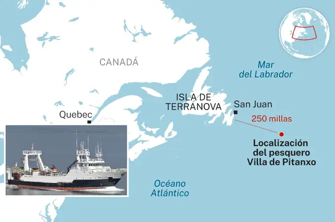 Diez muertos y 11 desaparecidos al hundirse un pesquero gallego en Terranova