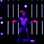 El malabarista ruso, Victor Moiseev, en la presentación del XII Festival Internacional de Magia de Madrid en el Circo Price