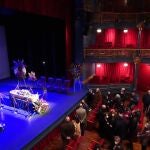 Capilla ardiente del actor Juan Antonio Quintana en el Teatro Zorrilla