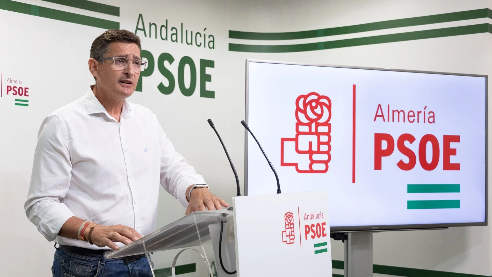 El secretario provincial del PSOE de Almería y parlamentario andaluz, José Luis Sánchez Teruel. PSOE 30/08/2021