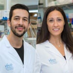 Daniel Massó y Laura Soucek son dos de los investigadores de VHIO que han participado en el trabajo que ha demostrado la capacidad antimetastásica de Omomyc