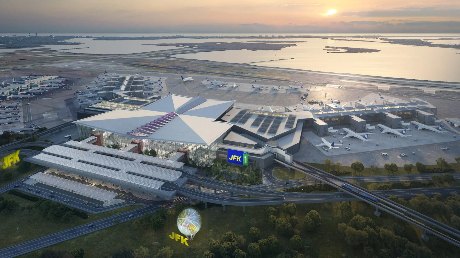 Recreación de la futura terminal del aeropuerto JFK de Nueva York