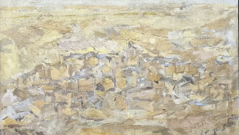 Óleo sobre lienzo &quot;Paisaje de Castilla&quot;, del palentino Juan Manuel Díaz-Caneja, que se podría Fernández-Braso en ARCO