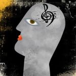 Representación artística de la respuesta cerebral a la música