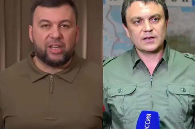Pushilin y Pasechnik, los líderes rebeldes prorrusos que pidieron a Putin reconocer sus independencias