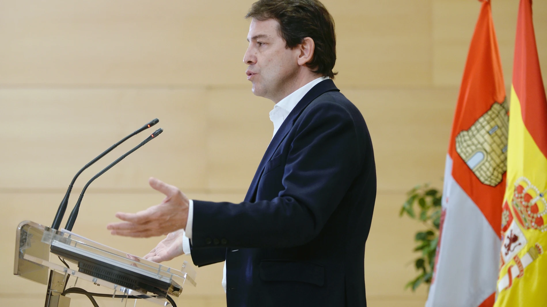 El presidente en funciones de la Junta de Castilla y León, Alfonso Fernández Mañueco
