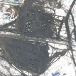 Imagen de satélite de Maxar muestra un grupo de combate ruso partiendo de Soloti, Rusia